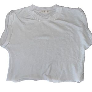 Crop white muscle tee